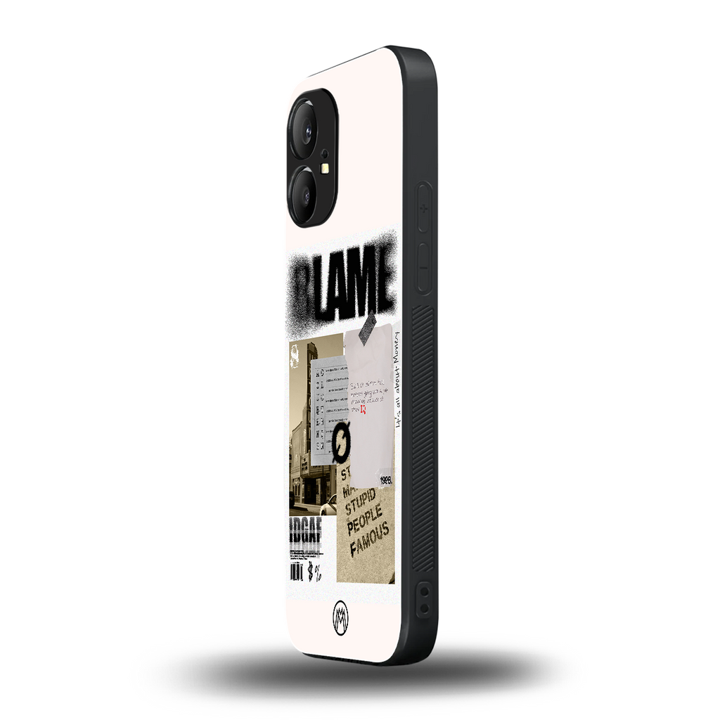 blame back phone cover | glass case for nothing phone 1