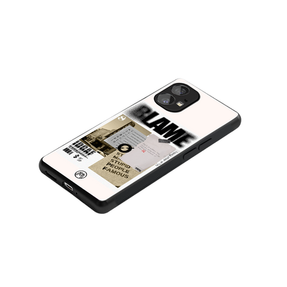 blame back phone cover | glass case for nothing phone 1