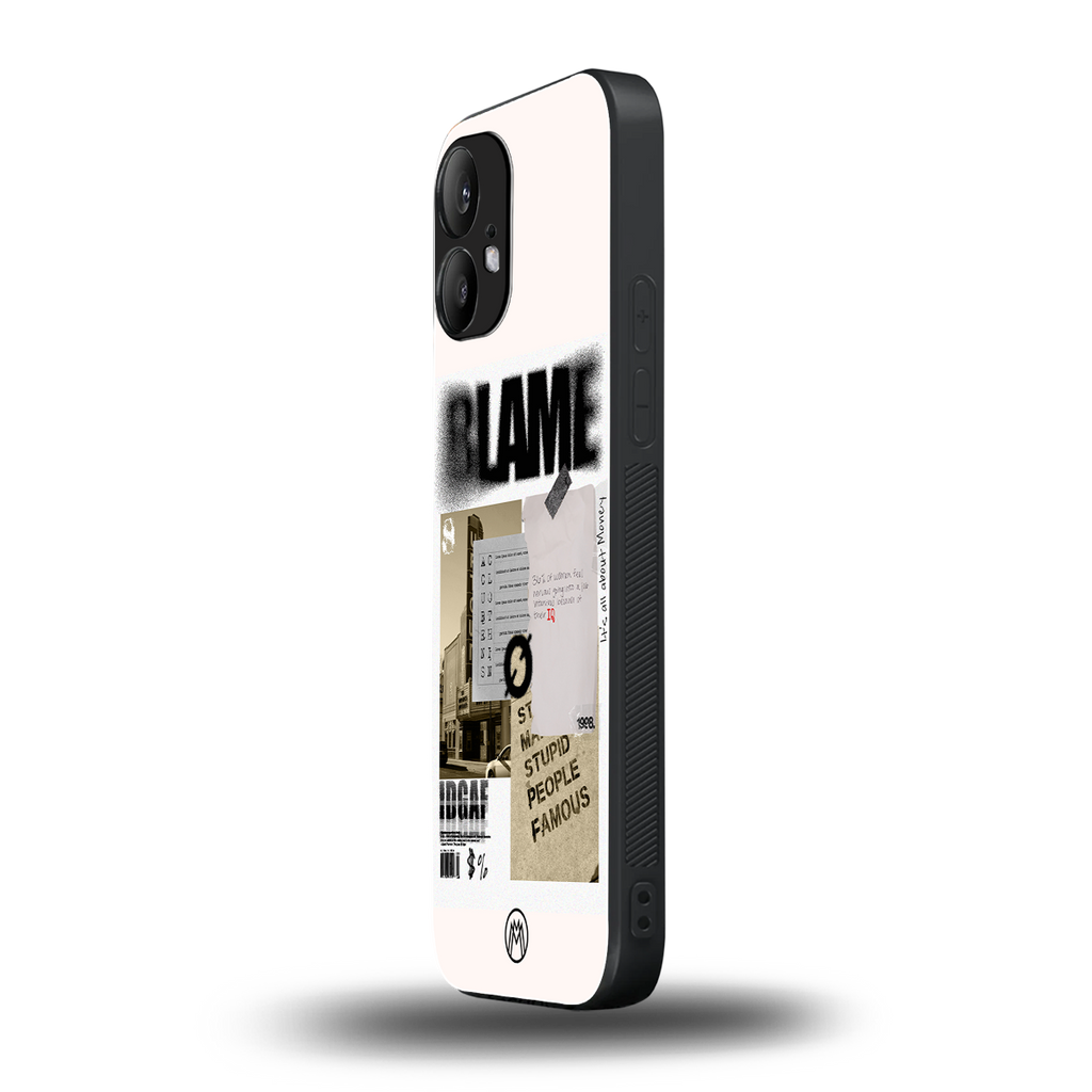 blame back phone cover | glass case for nothing phone 2