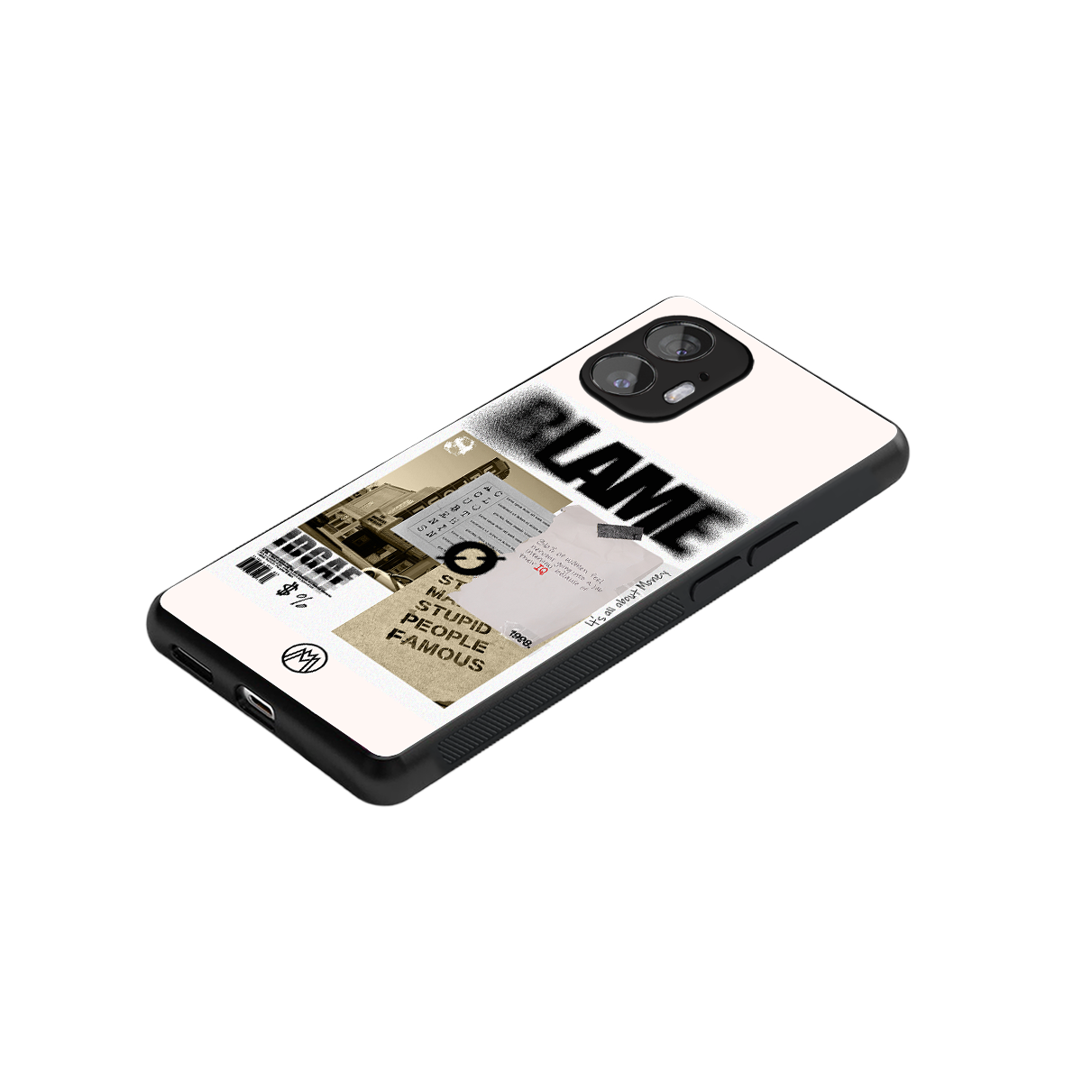 blame back phone cover | glass case for nothing phone 2