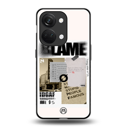 blame back phone cover | glass case for oneplus nord 3