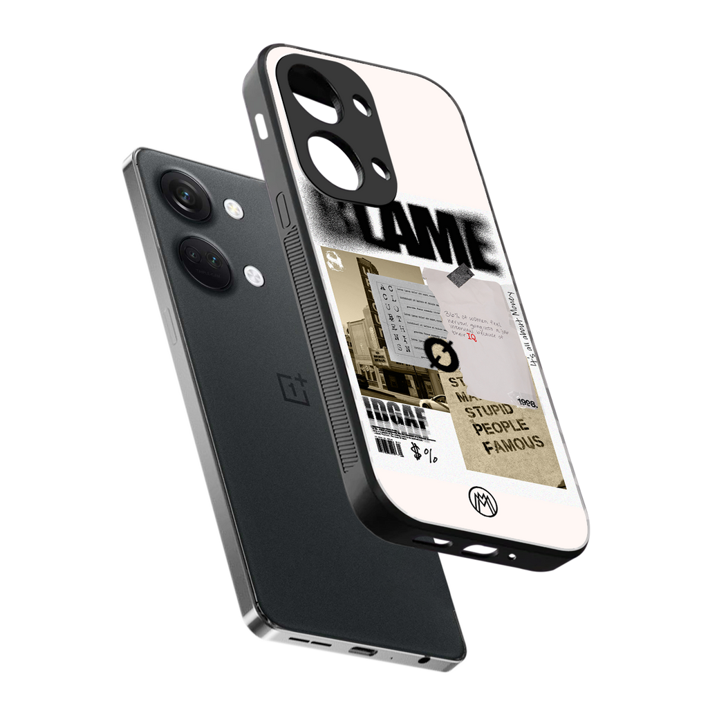 blame back phone cover | glass case for oneplus nord 3