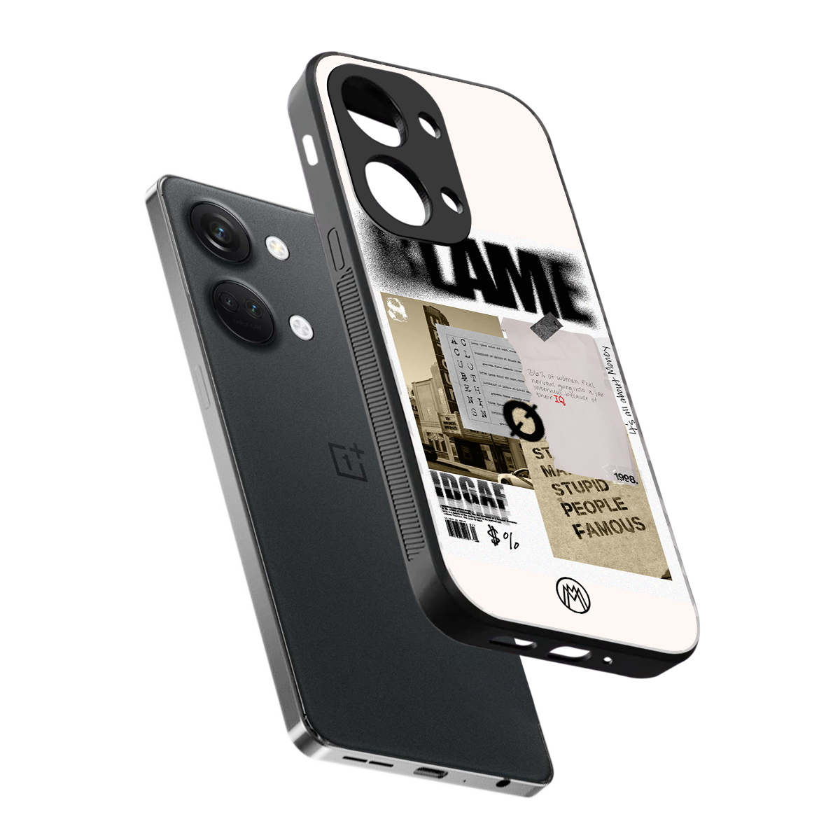blame back phone cover | glass case for oneplus nord 3