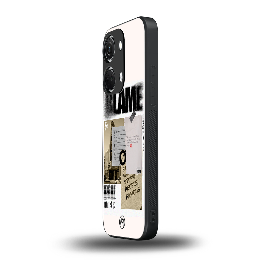 blame back phone cover | glass case for oneplus nord 3