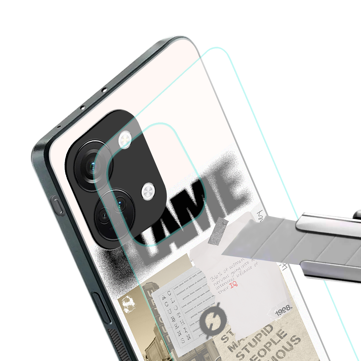 blame back phone cover | glass case for oneplus nord 3