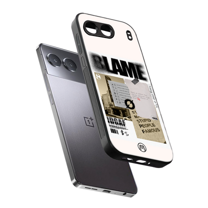 blame back phone cover | glass case for oneplus nord 4