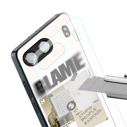 blame back phone cover | glass case for oneplus nord 4