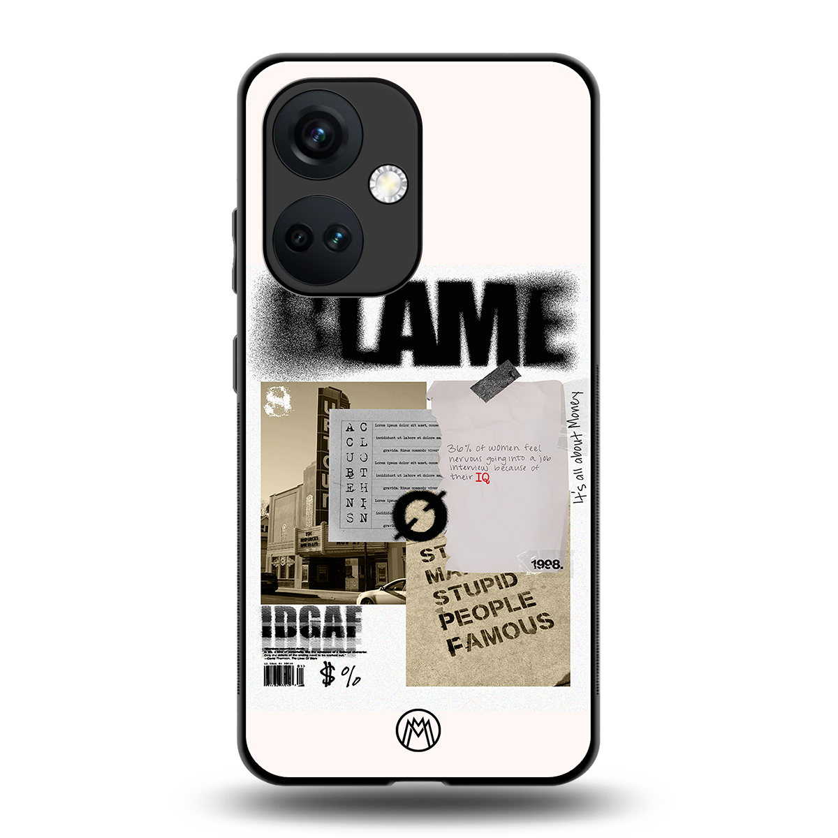 blame back phone cover | glass case for oneplus nord ce 3