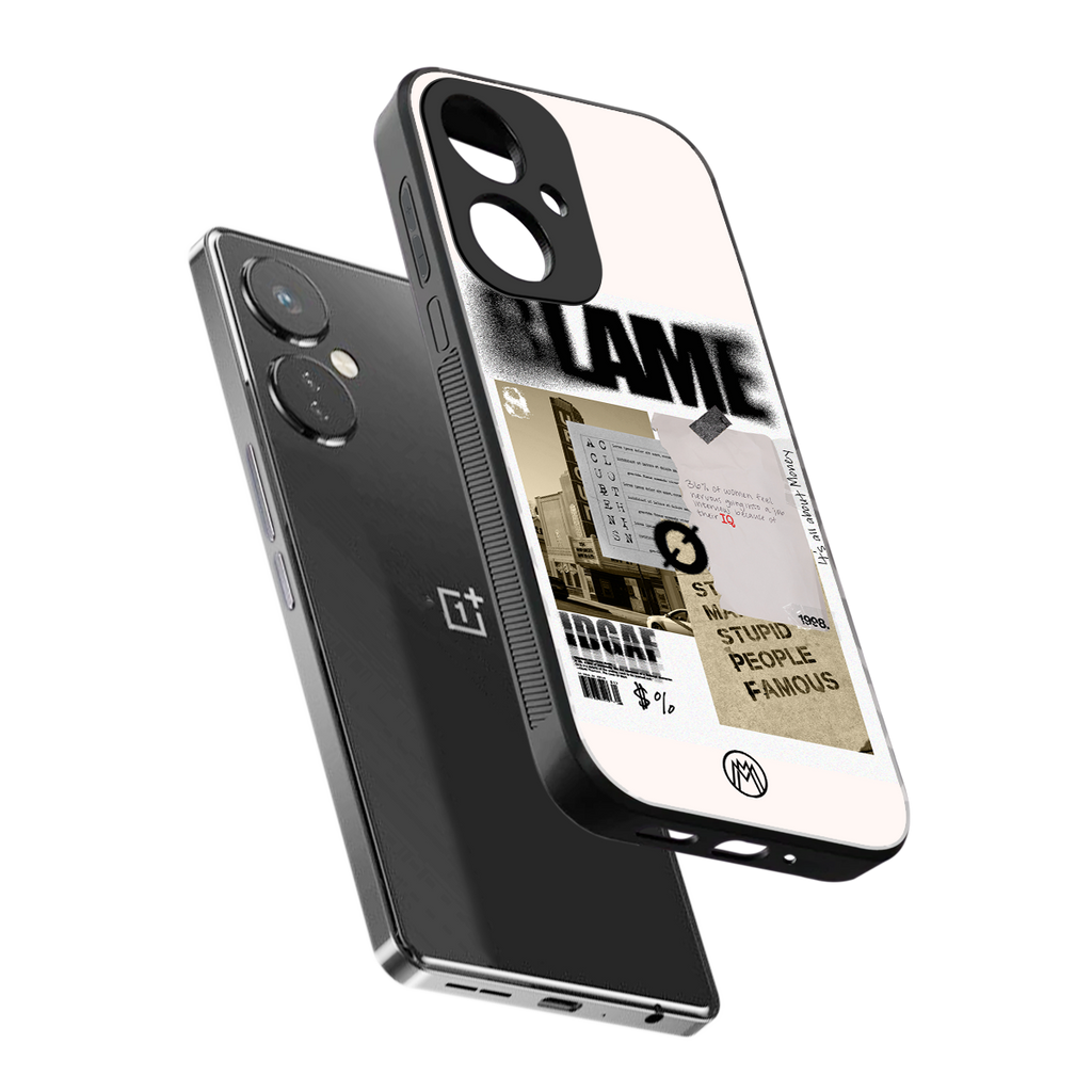 blame back phone cover | glass case for oneplus nord ce 3
