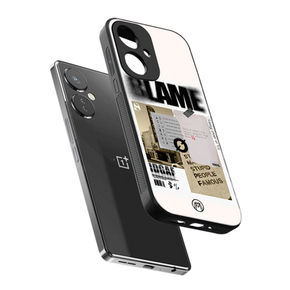 blame back phone cover | glass case for oneplus nord ce 3