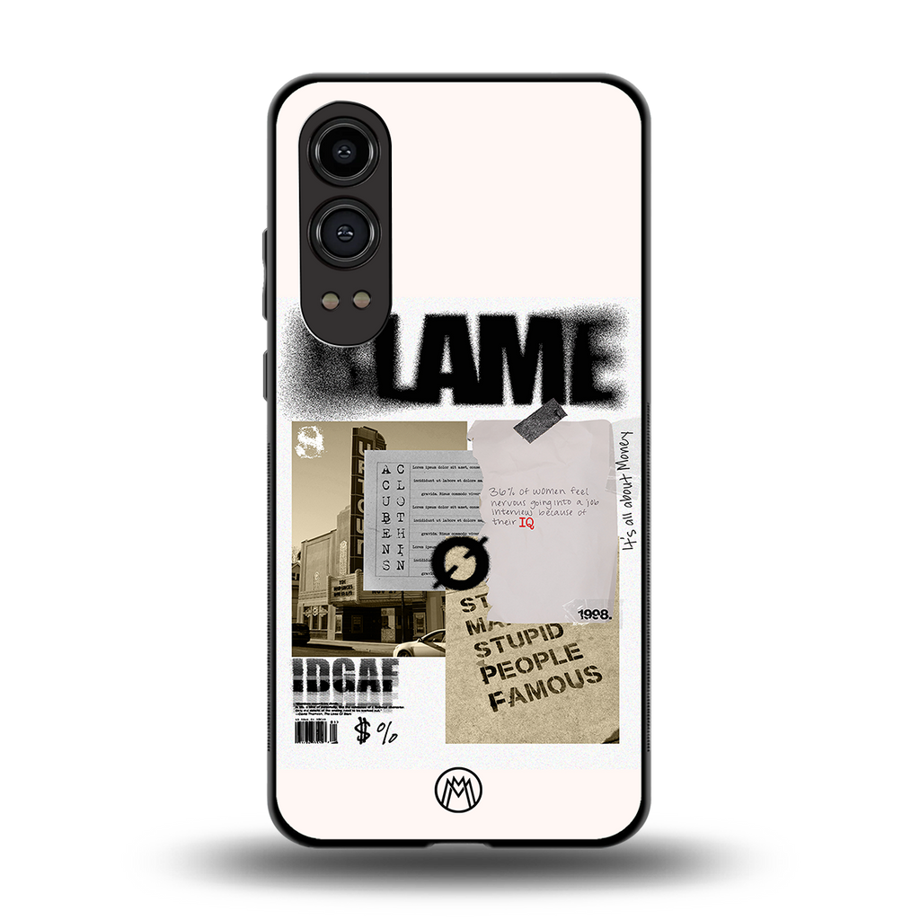 blame back phone cover | glass case for oneplus nord ce 4 lite