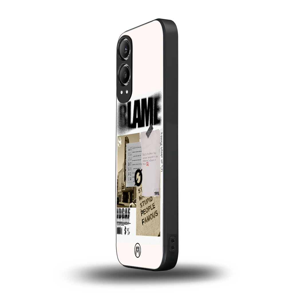 blame back phone cover | glass case for oneplus nord ce 4 lite