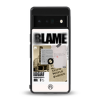 blame back phone cover | glass case for google pixel 6 pro