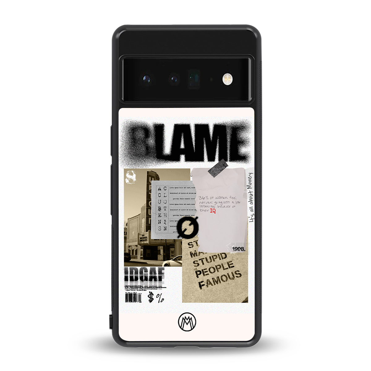 blame back phone cover | glass case for google pixel 6 pro