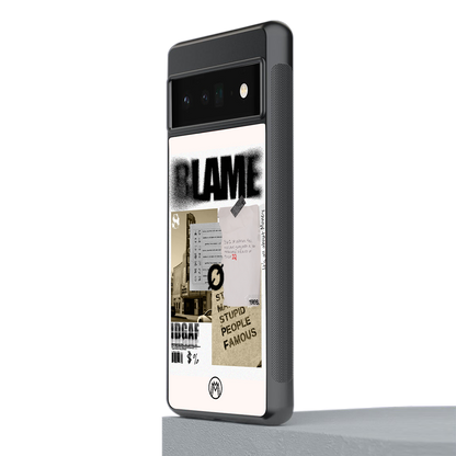 blame back phone cover | glass case for google pixel 6 pro