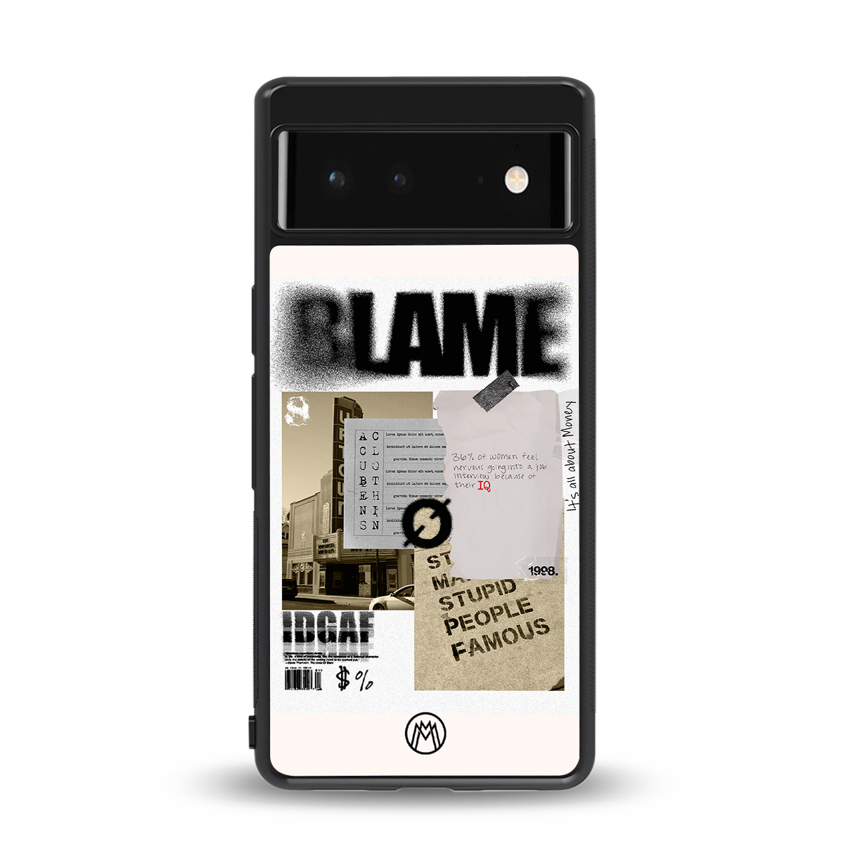 blame back phone cover | glass case for Google Pixel 6A