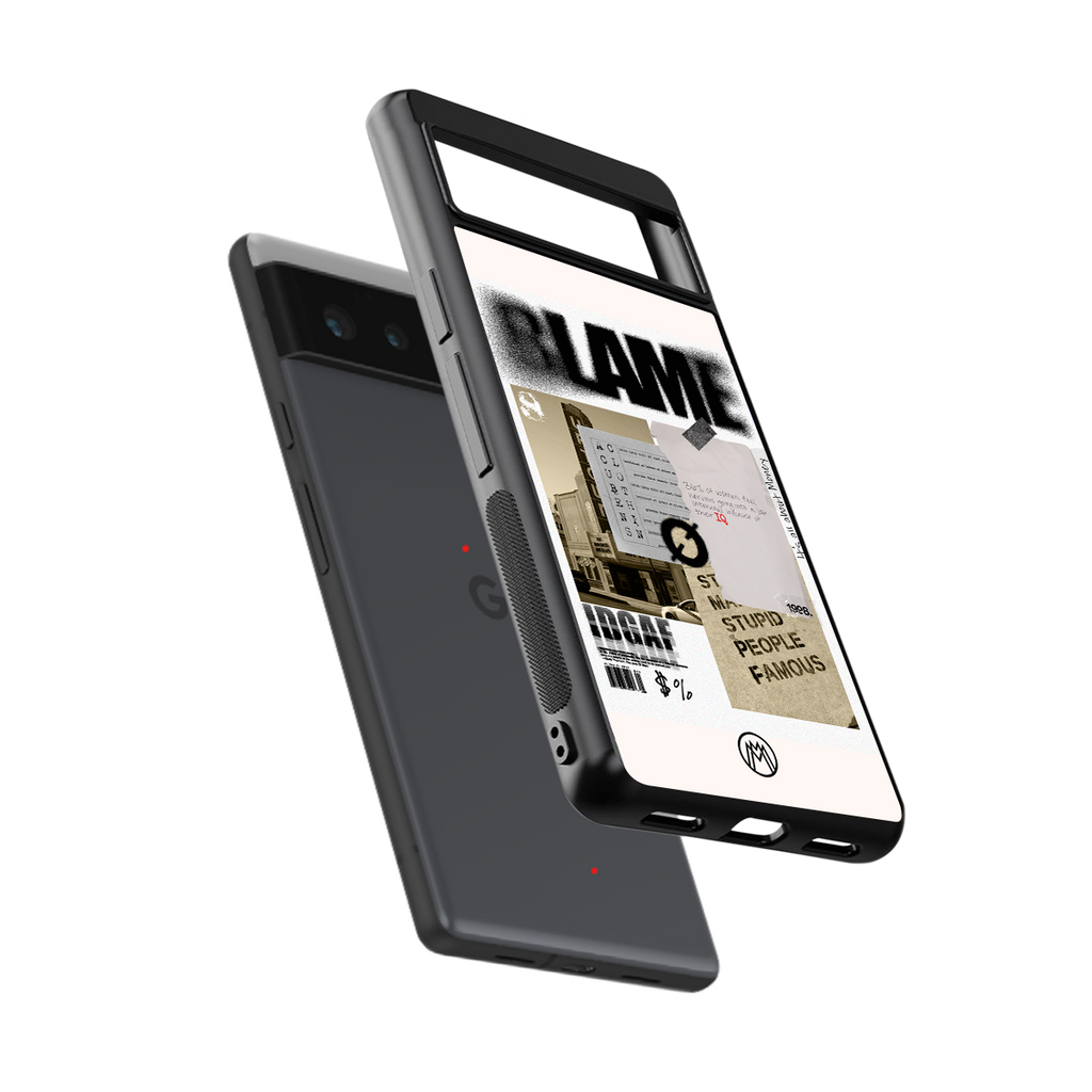 blame back phone cover | glass case for Google Pixel 6A