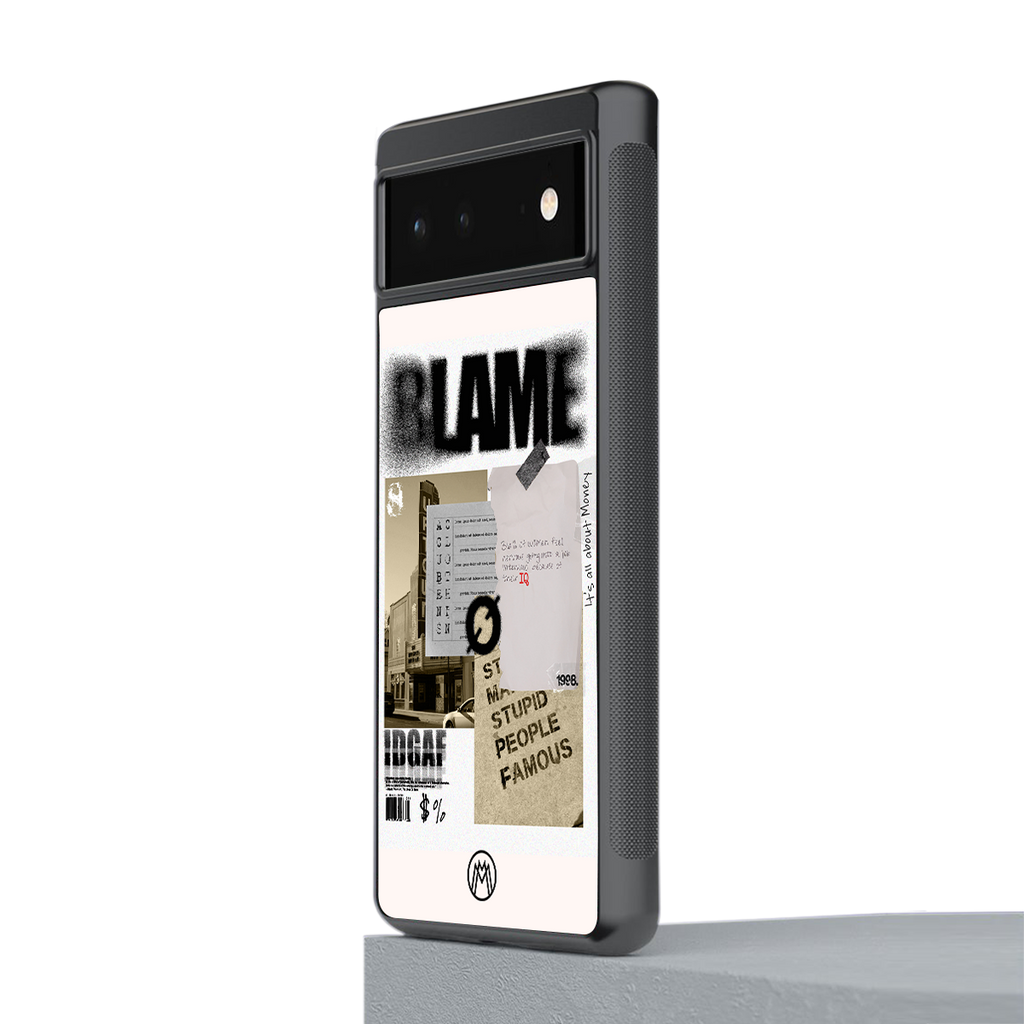 blame back phone cover | glass case for google pixel 6