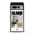 blame back phone cover | glass case for google pixel 7 pro