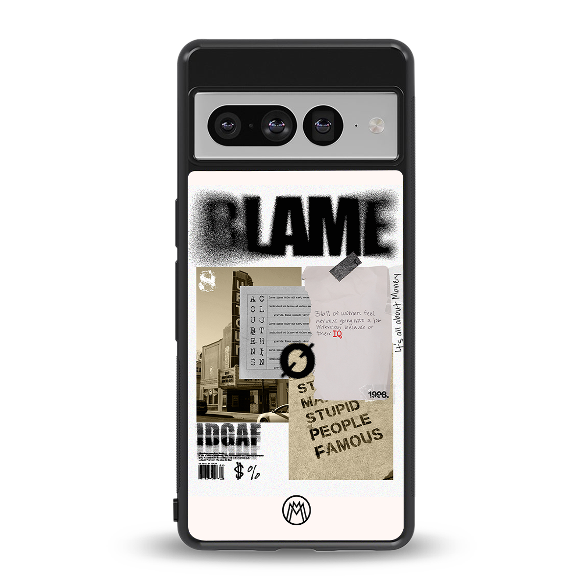 blame back phone cover | glass case for google pixel 7 pro