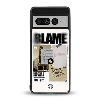 blame back phone cover | glass case for google pixel 7 pro