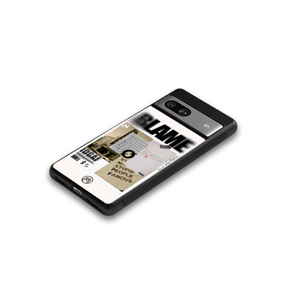 blame back phone cover | glass case for Google Pixel 7A