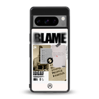 blame back phone cover | glass case for google pixel 8 pro