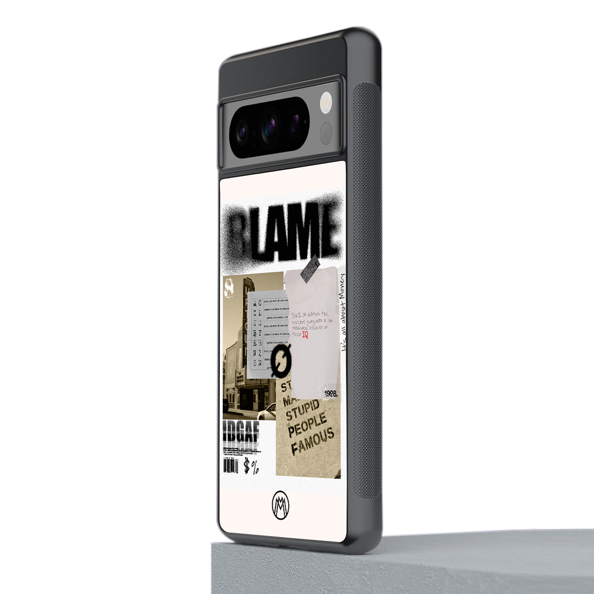 blame back phone cover | glass case for google pixel 8 pro