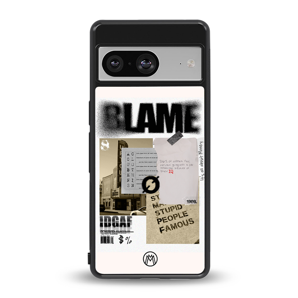 blame back phone cover | glass case for Google Pixel 8