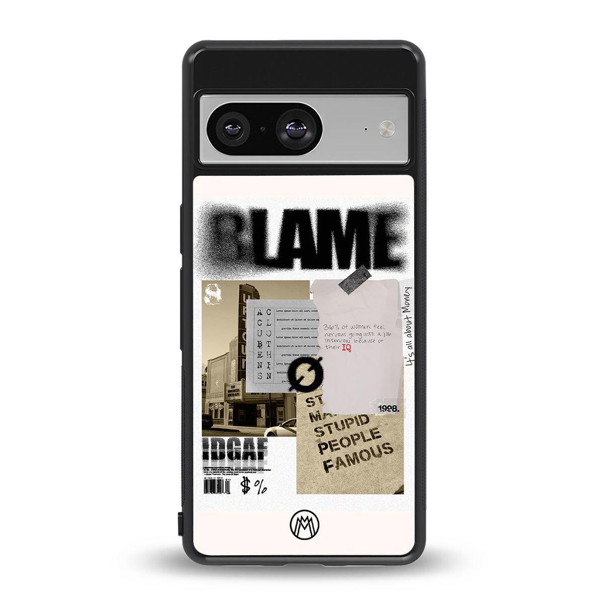 blame back phone cover | glass case for Google Pixel 8