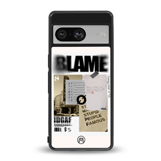 blame back phone cover | glass case for Google Pixel 8