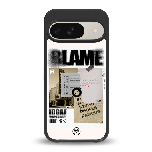 blame back phone cover | glass case for google pixel 9