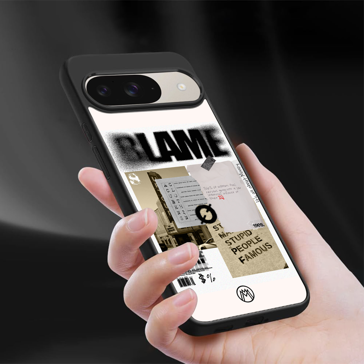 blame back phone cover | glass case for google pixel 9