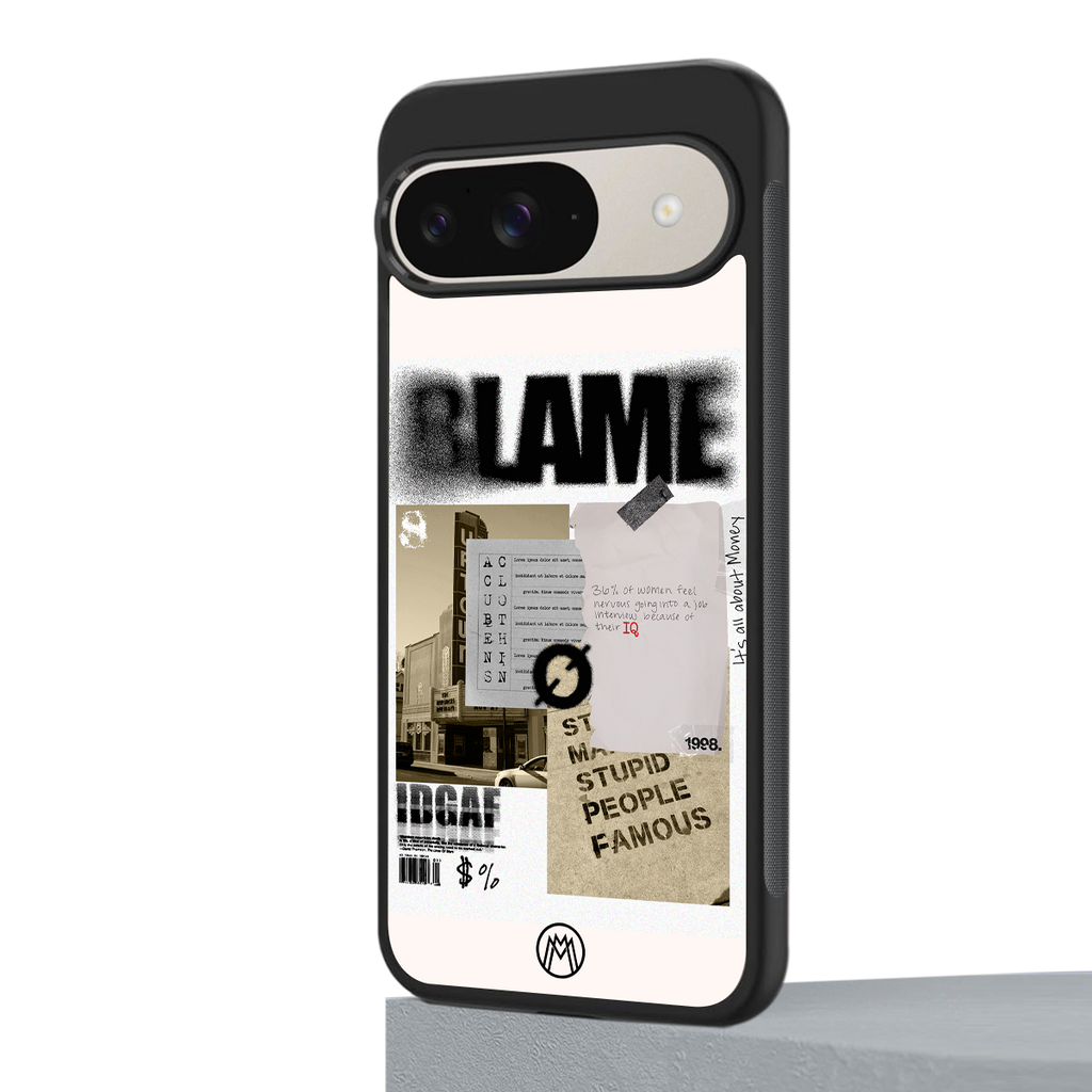 blame back phone cover | glass case for google pixel 9