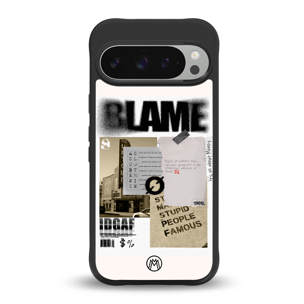 blame back phone cover | glass case for google pixel 9 pro xl