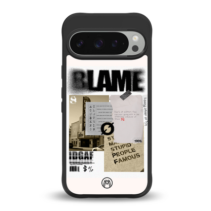 blame back phone cover | glass case for google pixel 9 pro xl
