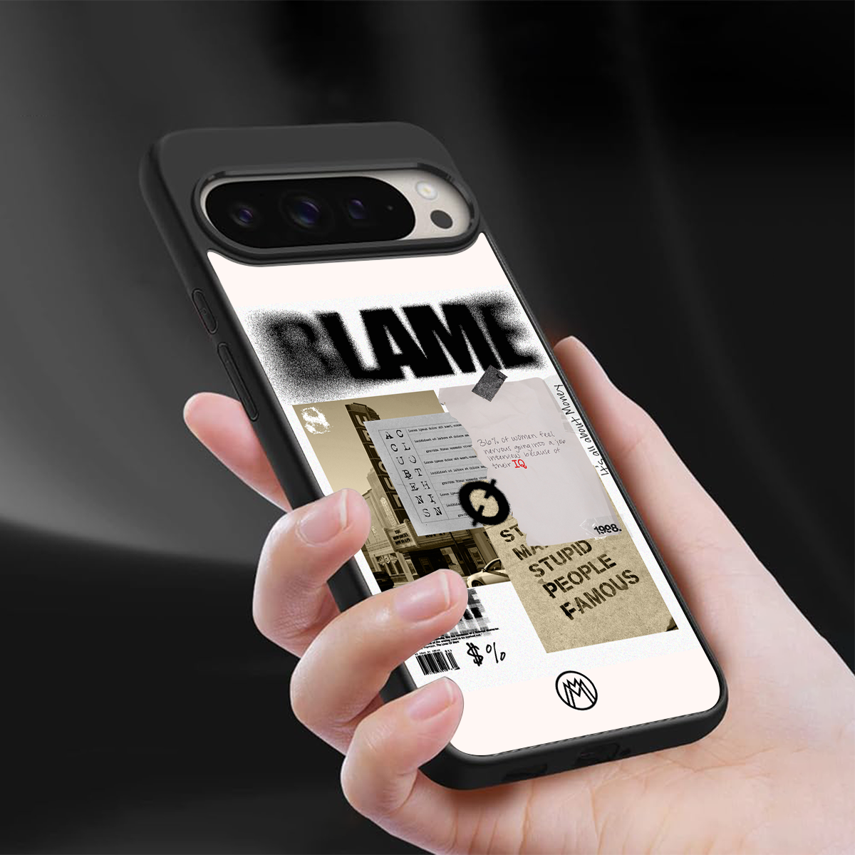 blame back phone cover | glass case for google pixel 9 pro xl