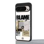 blame back phone cover | glass case for google pixel 9 pro