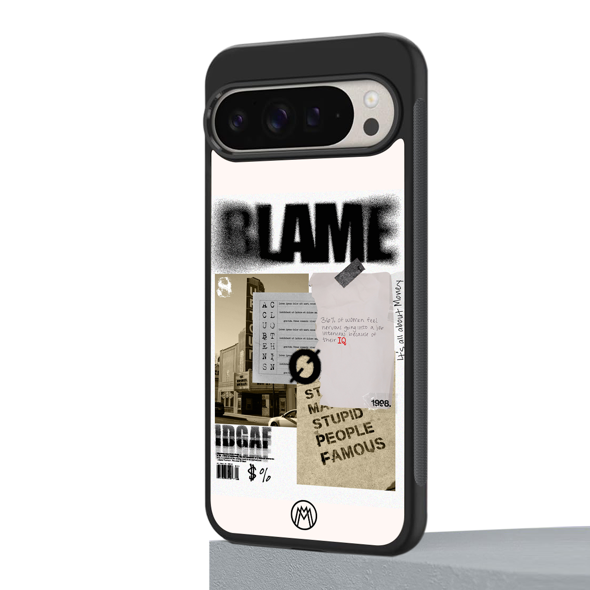 blame back phone cover | glass case for google pixel 9 pro xl