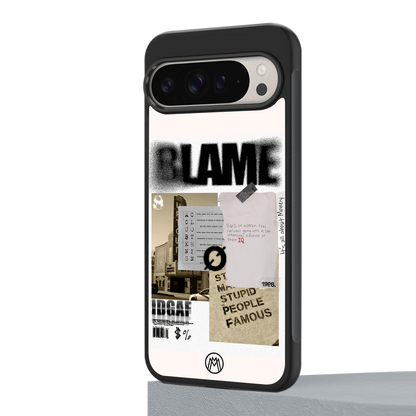 blame back phone cover | glass case for google pixel 9 pro xl