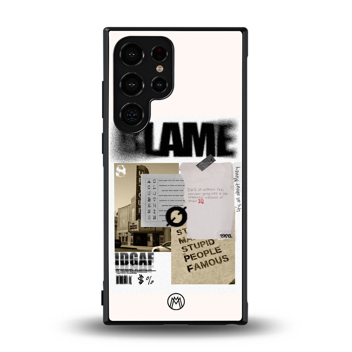 blame back phone cover | glass case for samsung galaxy s24 ultra