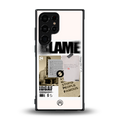 blame back phone cover | glass case for samsung galaxy s23 ultra