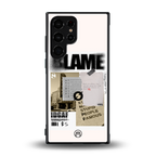 blame back phone cover | glass case for samsung galaxy s23 ultra