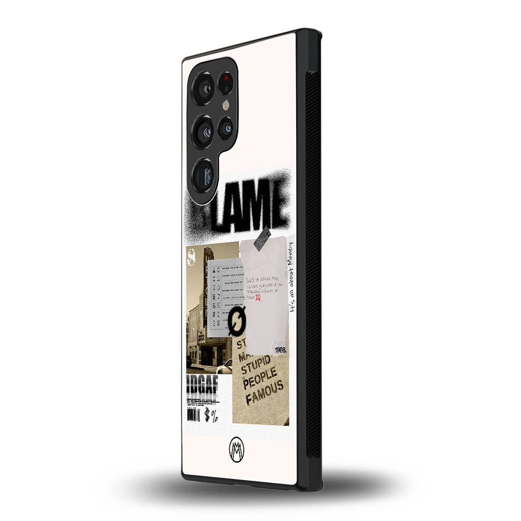 blame back phone cover | glass case for samsung galaxy s24 ultra