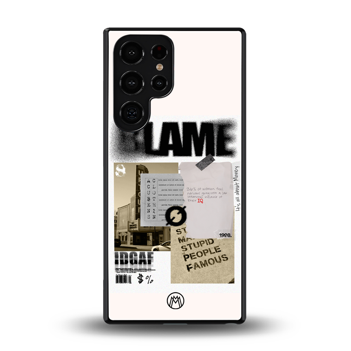 blame back phone cover | glass case for samsung galaxy s25 ultra