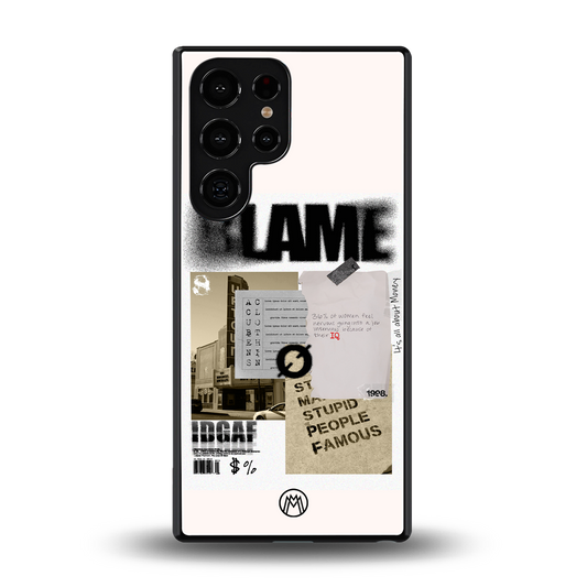 blame back phone cover | glass case for samsung galaxy s25 ultra