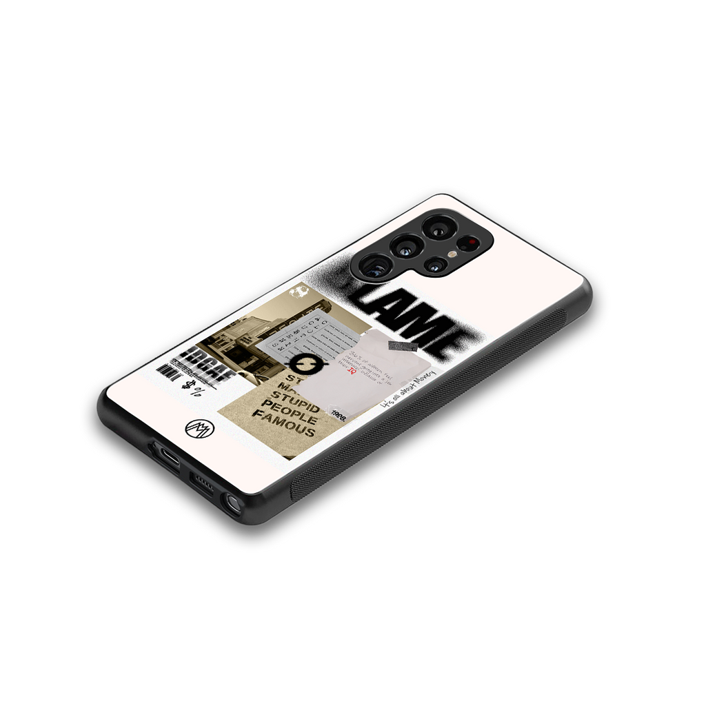blame back phone cover | glass case for samsung galaxy s25 ultra