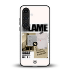 blame back phone cover | glass case for samsung galaxy s23