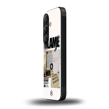 blame back phone cover | glass case for samsung galaxy s23