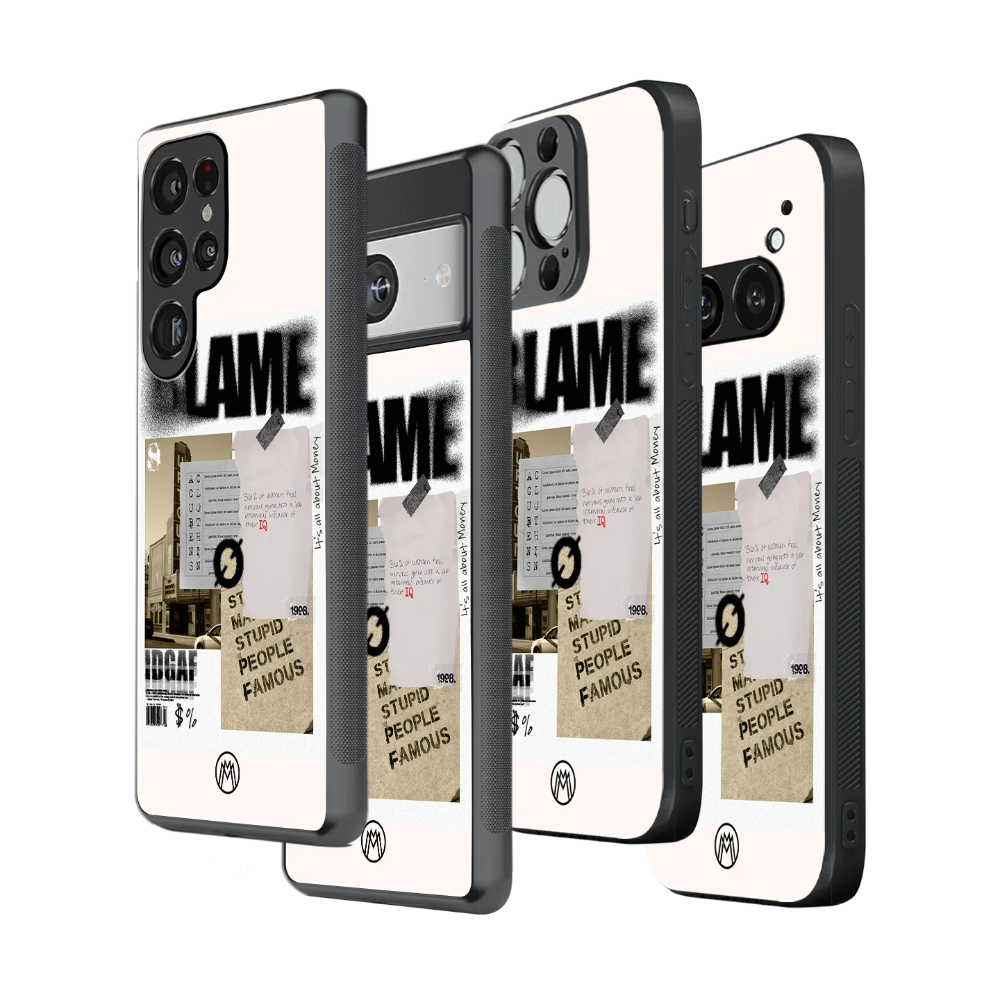 Stylish Glass Back Case for All Smartphones – iPhone, Samsung, OnePlus, Pixel, Redmi, Oppo, Vivo, Motorola